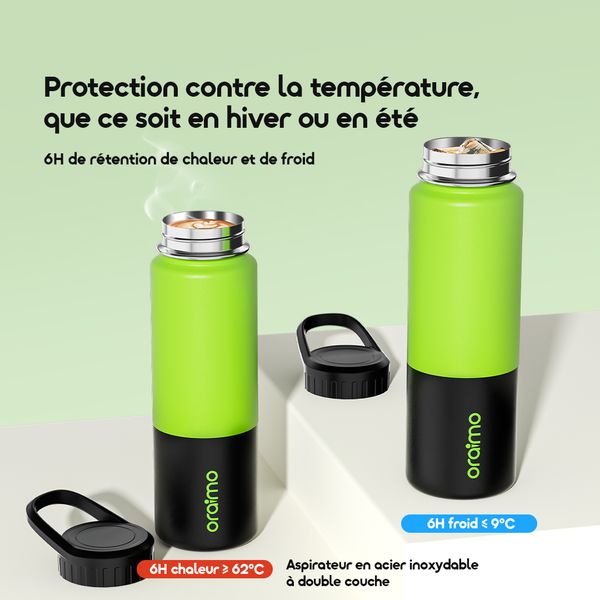 ThermoGo S710 Bouteille d'eau isotherme à double isolation 710 ml