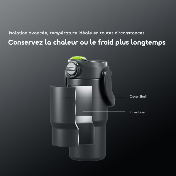 Vacuum Thermos Cup All-Day Heat Grip ThermoGo Vacuum Cup