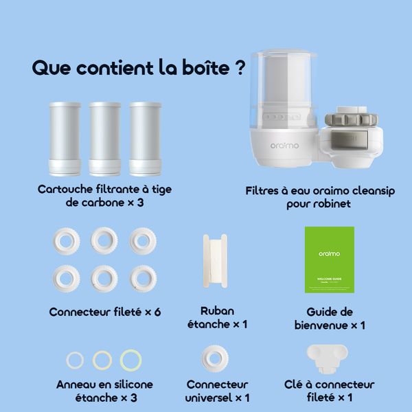CleanSip Filtres à eau pour robinet à haut débit