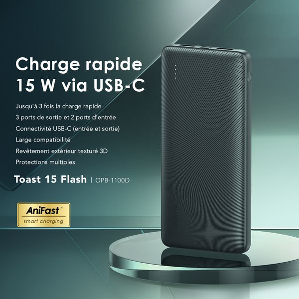 Toast 15 Flash 10000mAh  37W Power Bank
