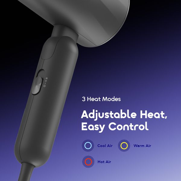 SwiftDry 2 Foldable 800W Efficient Hair Dryer