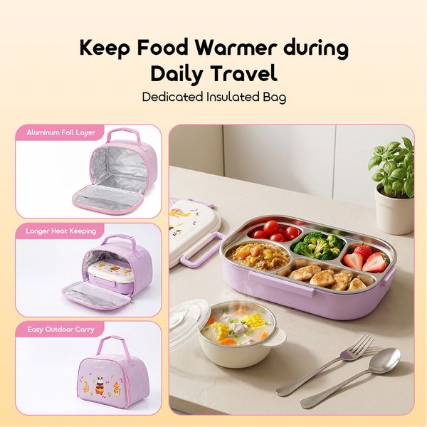 Tasty Box Deep Compartments Large Capacity Kids Lunch Box