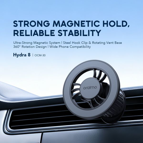 Hydra 8 Strong Magnetic Reliable Stability Car Mount