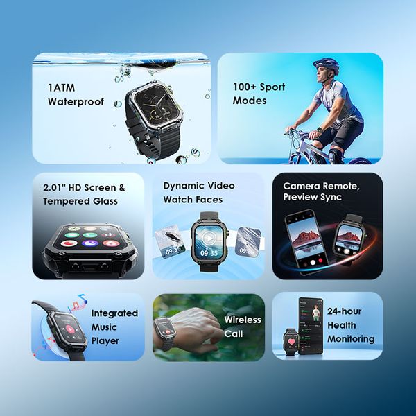 Watch Nova V 2.01" HD Video Watch Faces Smart Watch