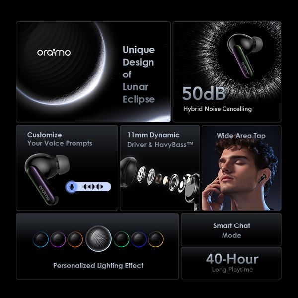 SpaceBuds الهجين ANC  سماعات أذن لاسلكية حقيقية موجه صوتي مخصص