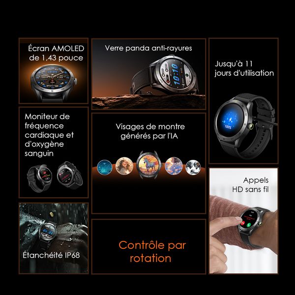Watch Nova RN 1.43‘’ Amoled Rotating Bezel Control Smart Watch