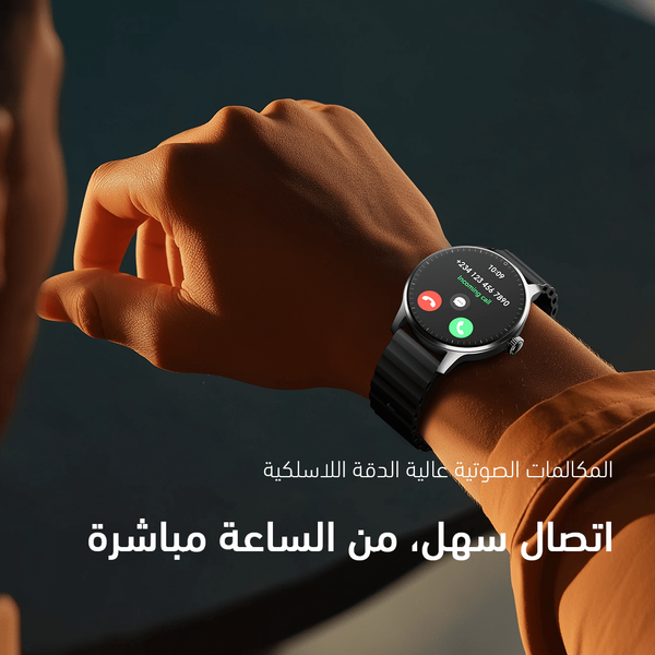 Watch 5R Pro ساعة ذكية بشاشة 1.43 بوصة AMOLED مع واجهة عائمة 2.5D ومقاومة للماء IP68