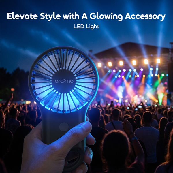 AirGo 75g Lightweight LED Handheld Fan