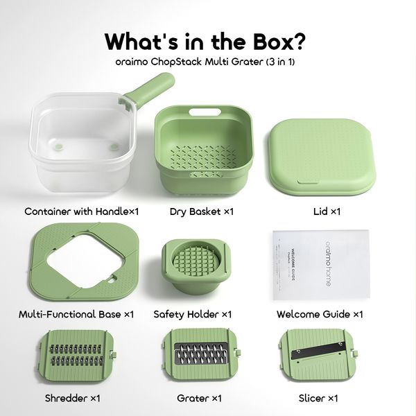 ChopStack Detachable 3 in 1 Cheese Grater