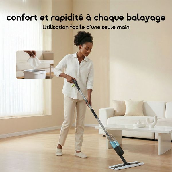 MistGlide Balai à franges Instant Mist 360°