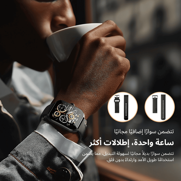 Watch Nova 2 ساعة ذكية بشاشة لمس منحنية AMOLED مقاس 2.01 بوصة ومقاومة للماء والغبار بمعيار IP68