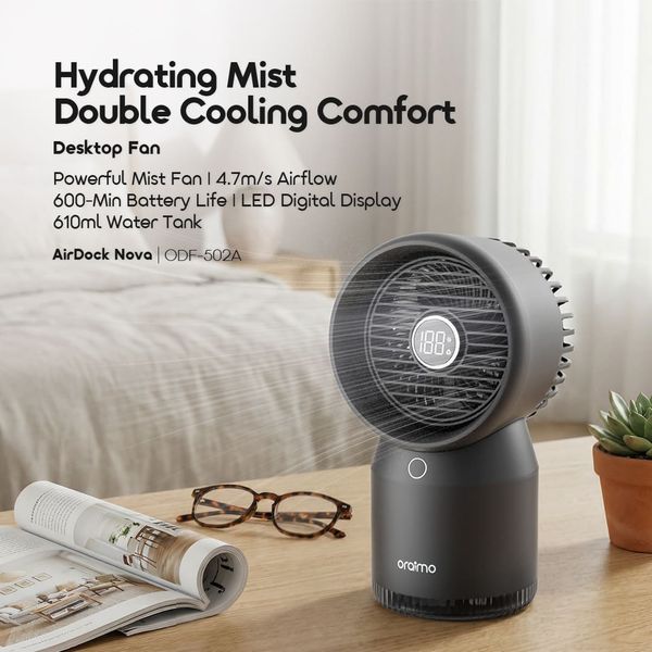 AirDock Nova Hydrating & Cooling Desktop Fan