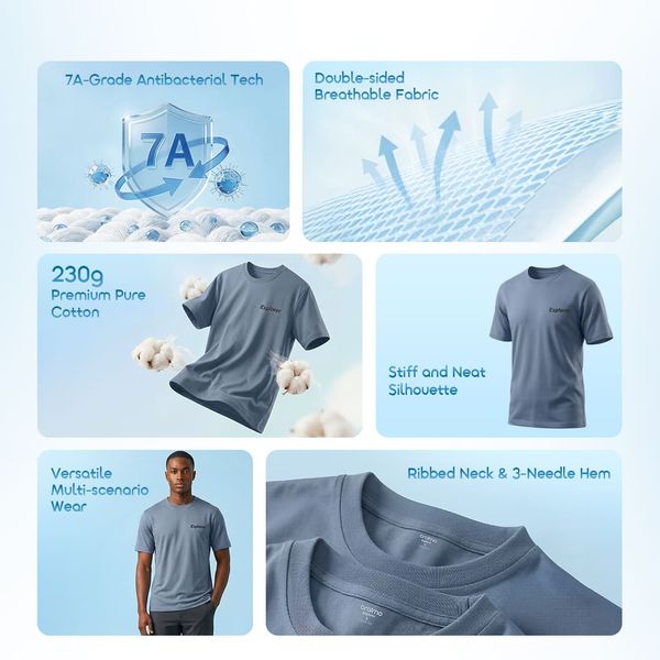PureGuard 100% Cotton Antibacterial Breathable T-Shirt