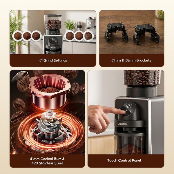 BeanGrind Pro Precision Smart Control Conical Burr Grinder