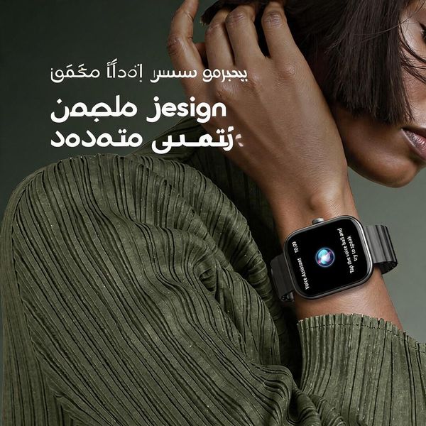 oraimo Watch 6 ساعة ذكية بشاشة TFT مقاس 2.04 بوصة ومقاومة للماء والغبار بمعيار IP68