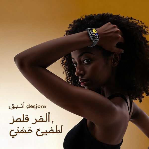 Watch 6N ساعة ذكية بشاشة ملونة تعمل باللمس بالكامل مقاس 1.83 بوصة