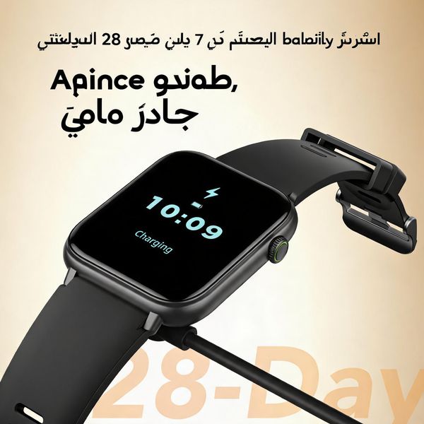 Watch 6N ساعة ذكية بشاشة ملونة تعمل باللمس بالكامل مقاس 1.83 بوصة
