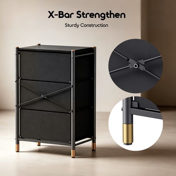 NoirDresser Pro Compact Versatile Storage Dresser