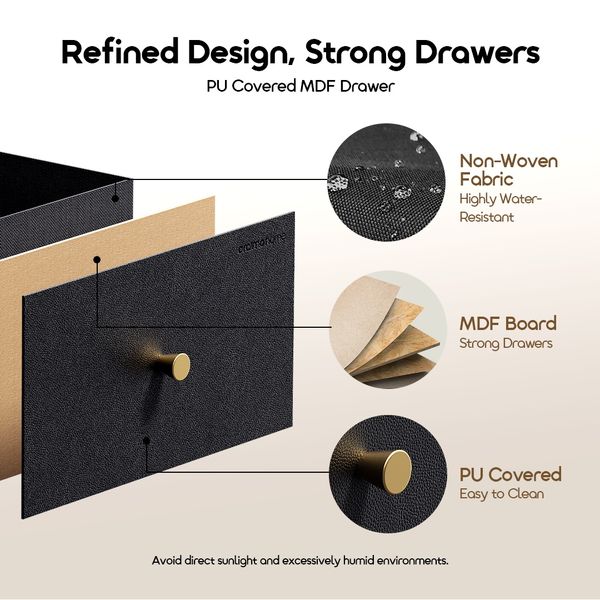 NoirDresser Pro Compact Versatile Storage Dresser