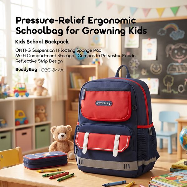 BuddyBag Pressure-Relief Ergonomic Kids School Backpack