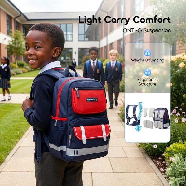 BuddyBag Pressure-Relief Ergonomic Kids School Backpack