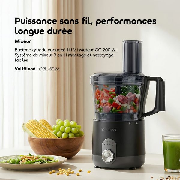 VoltBlend 3-in-1 11.1V High Power Multifunctional Blender