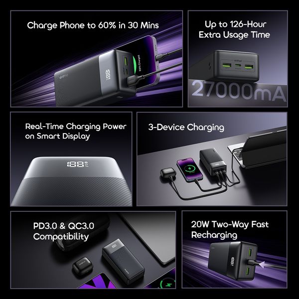 PowerNova QF1 27000mAh 22.5W Power Bank