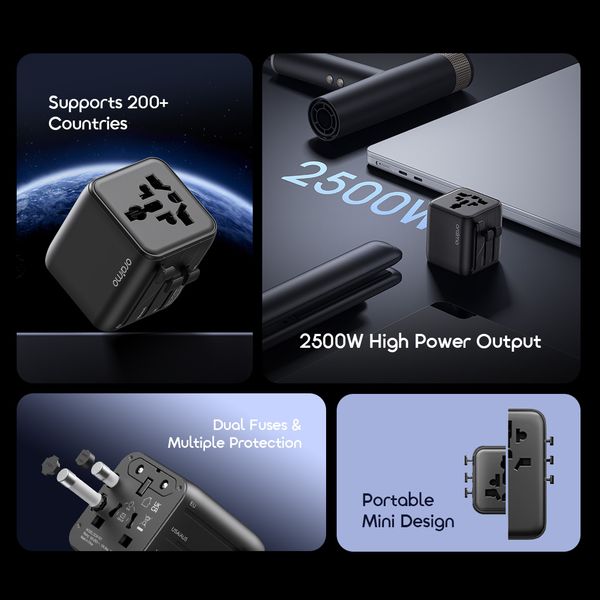 PowerOmni 251 2500W Multi-Plug Travel Converter