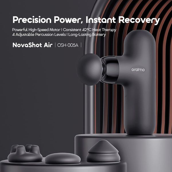 NovaShot Air Pistolet de massage 4 têtes soulagement ciblé