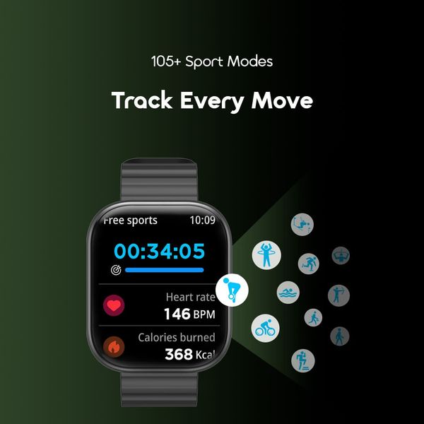Watch 6 2.04" TFT IP68 Smart Watch