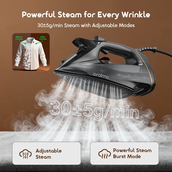 SteamCore 2500W LED Display Electric Iron
