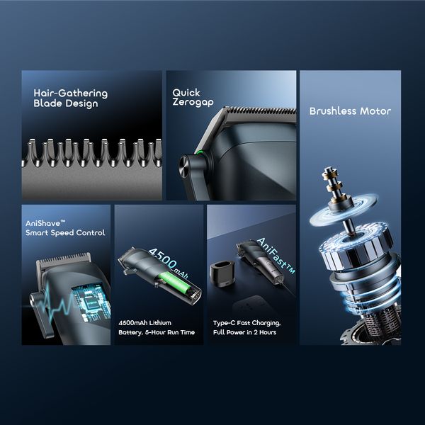 MasterCut Pro 4500mAh AniShave™ Smart Clipper