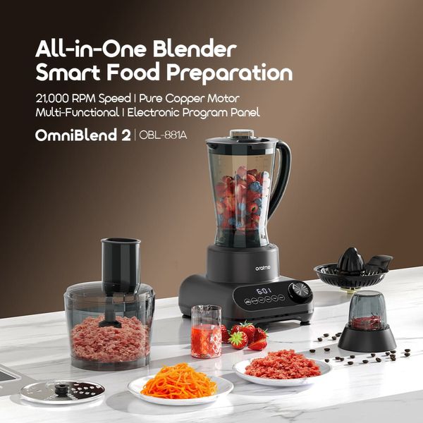 OmniBlend 2 21000 RPM Speed 5-in-1 Blender