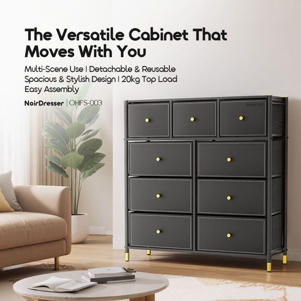 NoirDresser 20 KG Load Detachable Storage Dresser