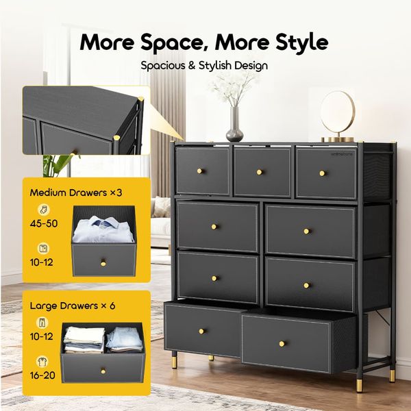 NoirDresser 20 KG Load Detachable Storage Dresser