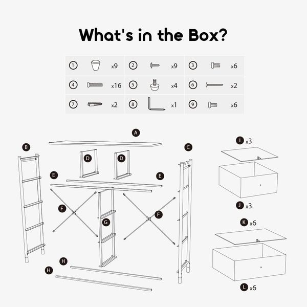 NoirDresser 20 KG Load Detachable Storage Dresser
