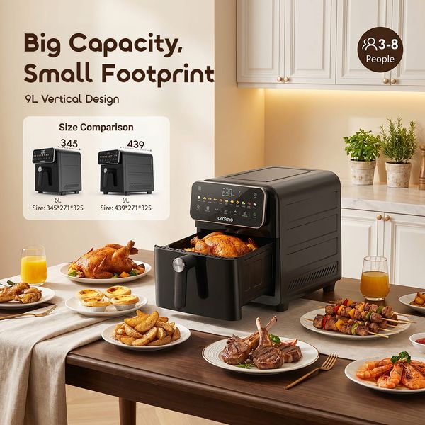 Intellifry 9L 230°C Dual Side Flip Free Air Fryer