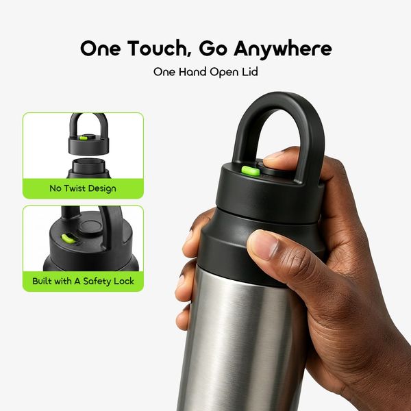 QuickSnap 550 Portable Leakproof 550mL Insulated Water Bottle