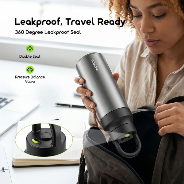 QuickSnap 550 Portable Leakproof 550mL Insulated Water Bottle