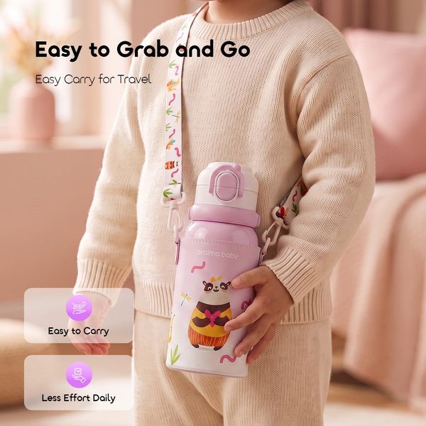 Dual Therm 750ML Large Capacity Leak-Resistant Insulated Water Bottle for Babies and Toddlers