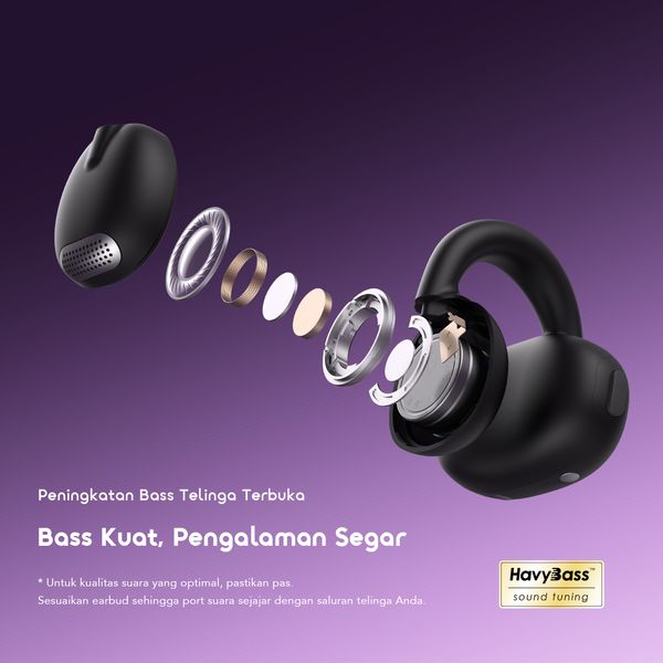 OpenSnap Headphone Nirkabel Sejati dengan Desain Clip-On dan Open-Ear