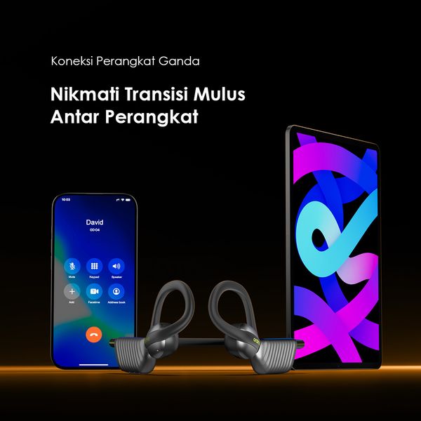 OpenCirclet 2 Headphone Tanpa Penutup Telinga dengan Pelacakan Langkah IPX5