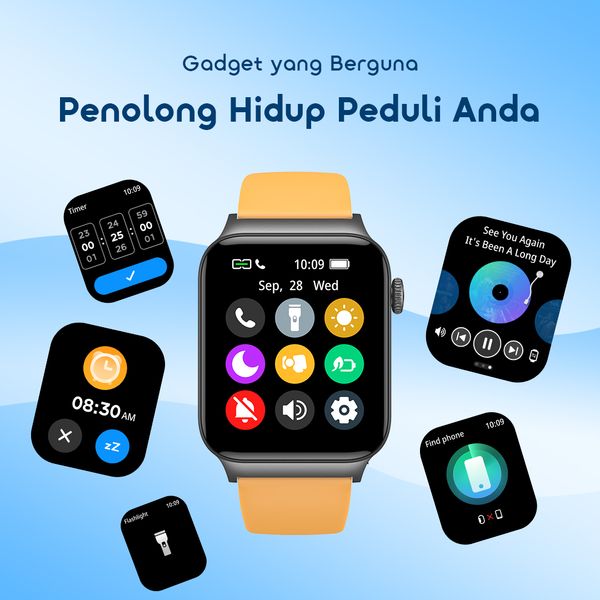 Watch 6 Max Jam Tangan Pintar 6 Max dengan Layar HD 1,83 inci dan Fitur Panggilan