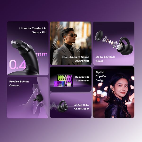 OpenSnap Clip-On True Wireless Earphones