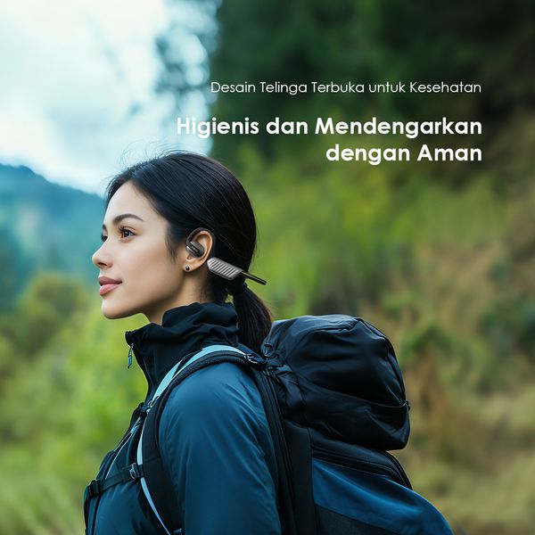 OpenCirclet 2 Headphone Tanpa Penutup Telinga dengan Pelacakan Langkah IPX5