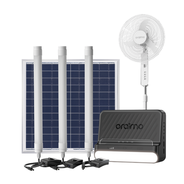 PowerSolar 76 15W Solar Home Power System with A Fan