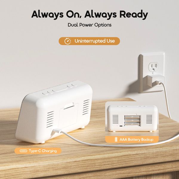 ClockPoint Air Rechargeable Alarm Clock