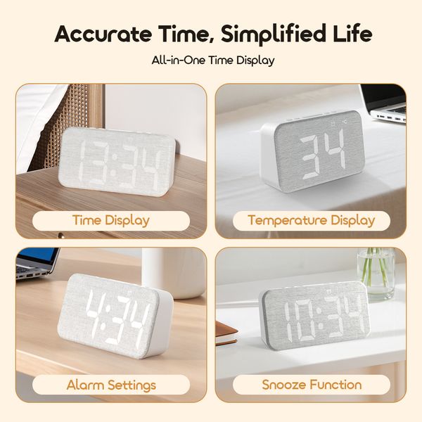 ClockPoint Air Rechargeable Alarm Clock