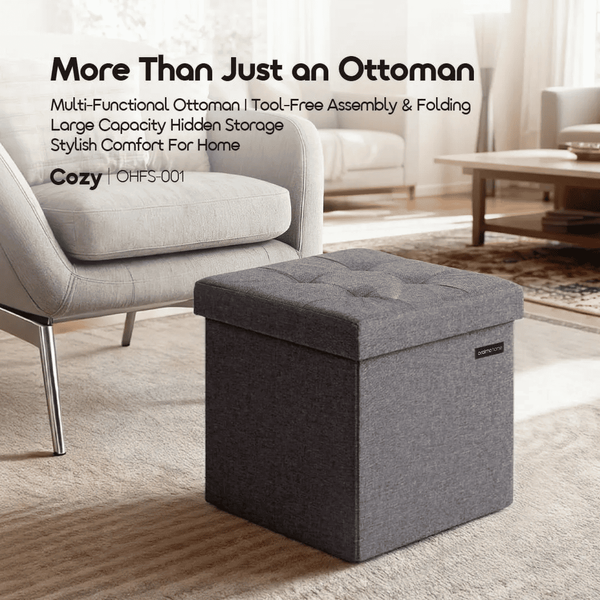 Cozy Multi-Functional Foldable Storage Ottoman