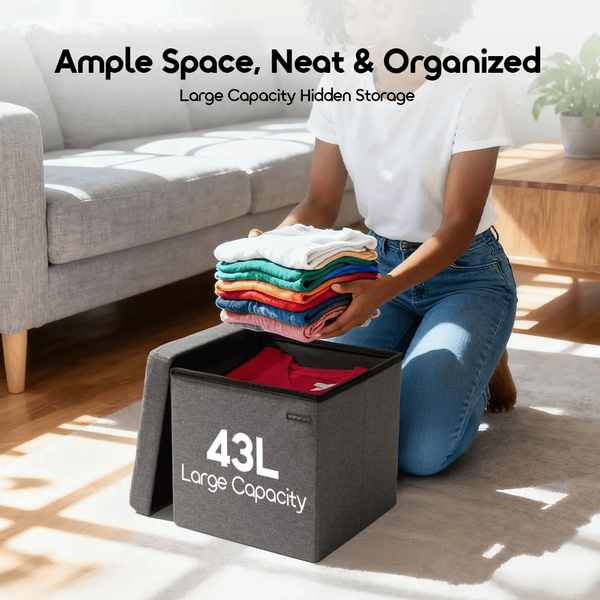 Cozy Multi-Functional Foldable Storage Ottoman